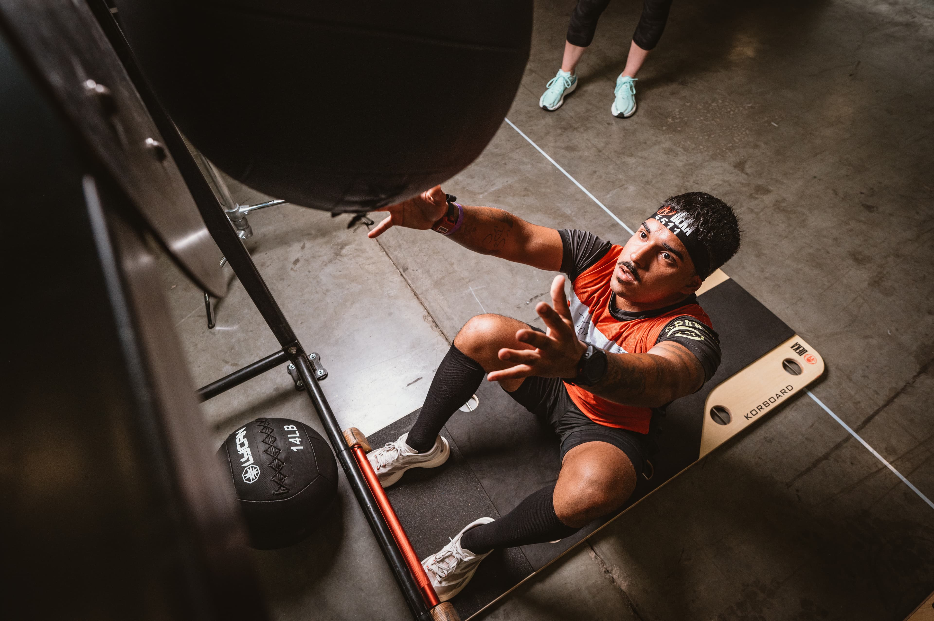 DEKA Zone 4 medicine ball sit-up throw